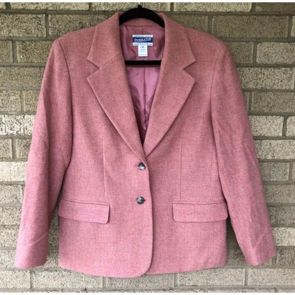 Pendleton Pale Pink 100% Virgin Wool Blazer
